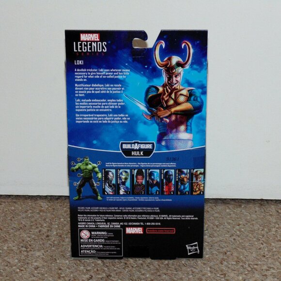 2018 Hasbro Marvel Legends 6" Loki Figure MIB Brand New BAF Hulk - Picture 2 of 10